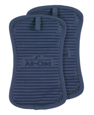 Ribbed Silicone Cotton Twill Pot Holder, Set of 2