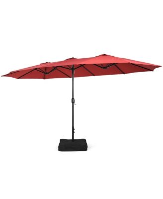 15 Ft Patio Double Sided Umbrella Outdoor Market Umbrella