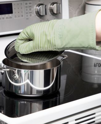 Ribbed Silicone Cotton Twill Oven Mitt, Set of 2