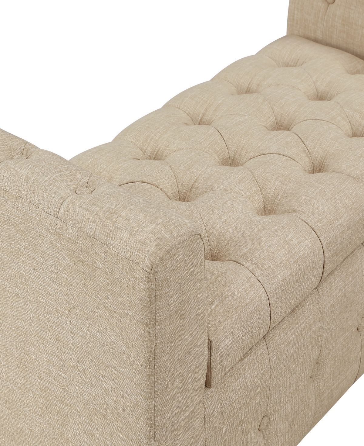 Osp Home Furnishings Darnley Storage Bench In Fabric In Cream