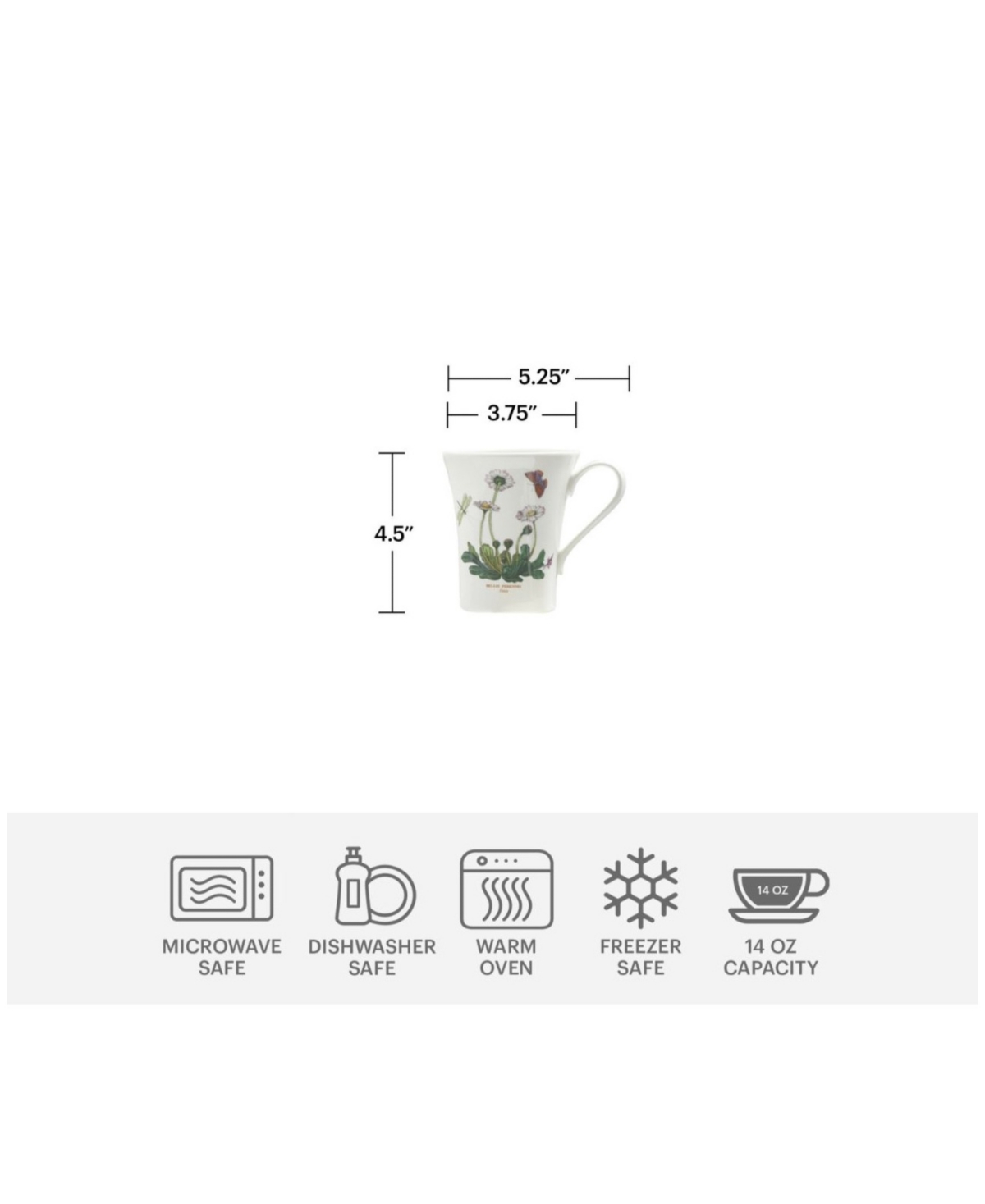 Portmeirion Dinnerware, Botanic Garden Square 12 Piece Set, Service for 4