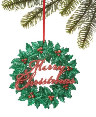 Holiday Lane - Christmas Cheer Merry Christmas Wreath Ornament