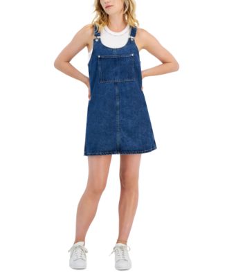 Celebrity Pink - Juniors' Cotton Sleeveless Pinafore Dress