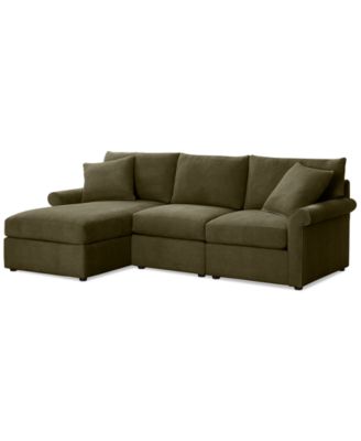 Furniture - 3-Pc. Fabric Modular Chaise Sectional Sofa