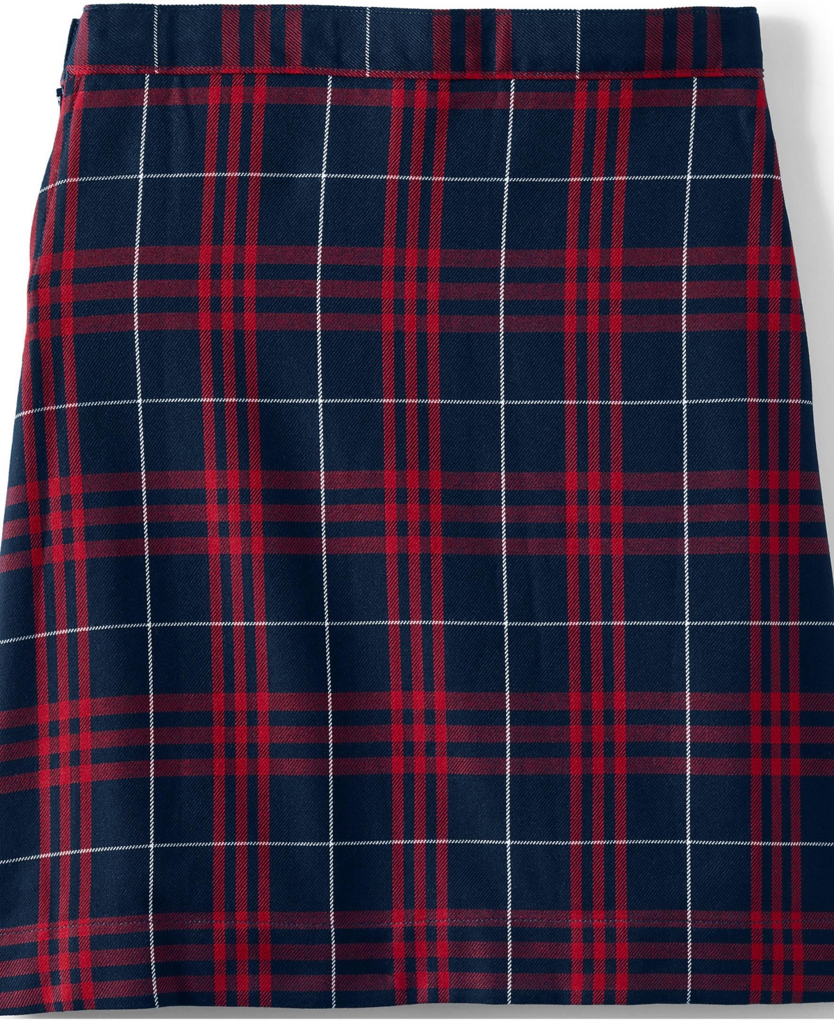 Lands' End Big Girls School Uniform Plaid A-line Skirt Below the Knee