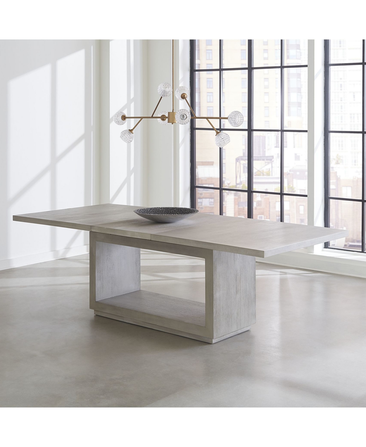 Macy's Tivie Rectangular Dining Table In Grey