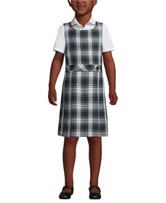 School Uniform Girls Plaid Jumper Top of Knee