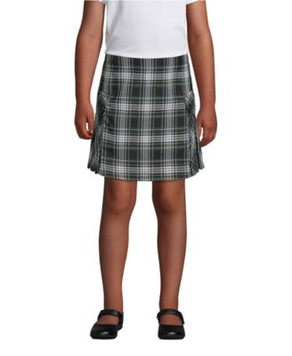 School Uniform Girls Child Side Pleat Plaid Skort Above the Knee