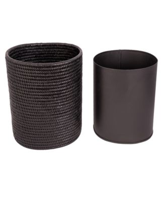 Artifacts Trading Company Oval Waste Basket with Metal Liner