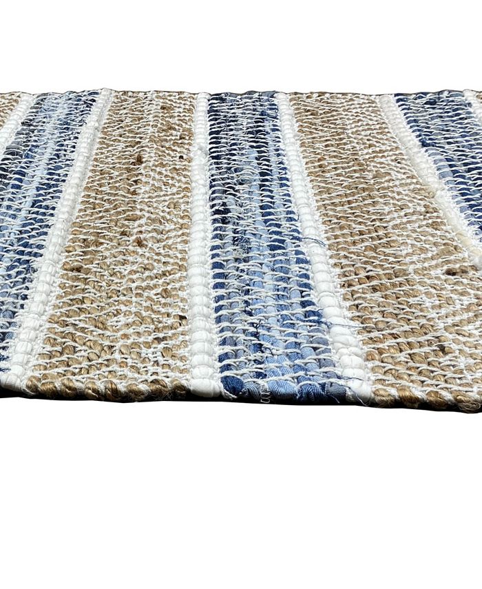 Lucky Brand Cam Diamond Stripe Jute, Denim 24