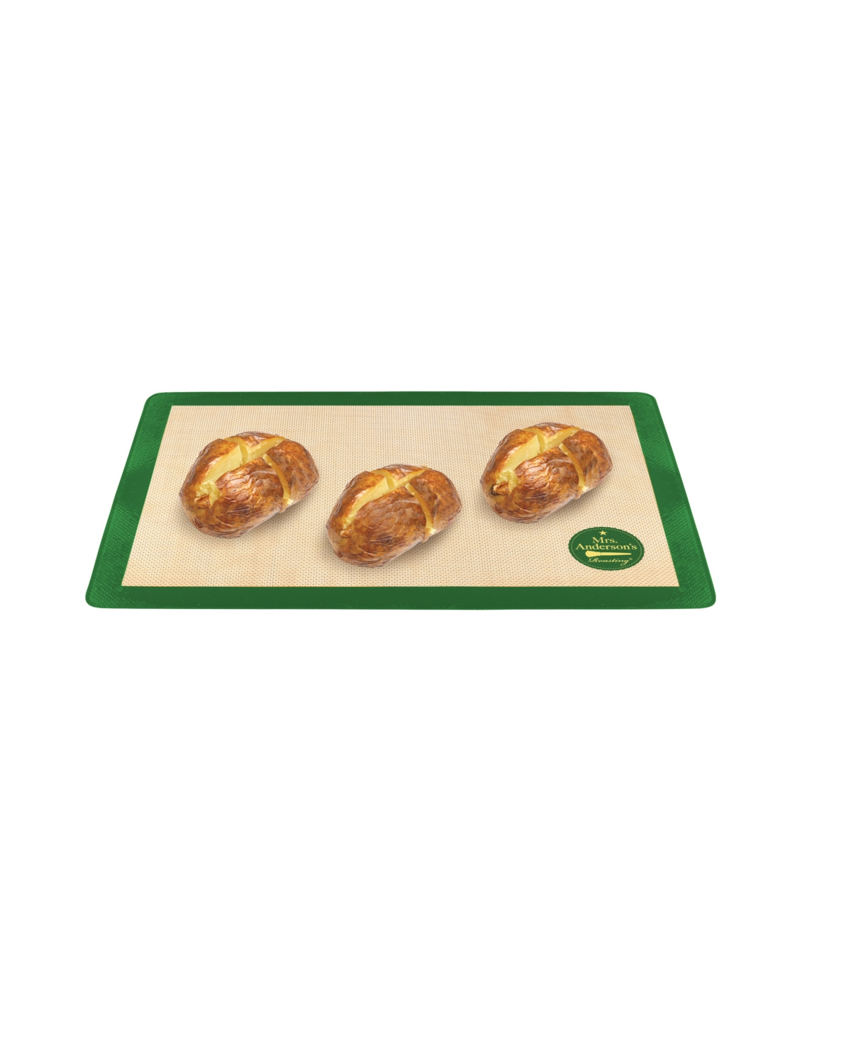Mrs. Anderson's Baking Set of 2 Non-Stick Silicone Sweet and Savory Baking Mats, - Green