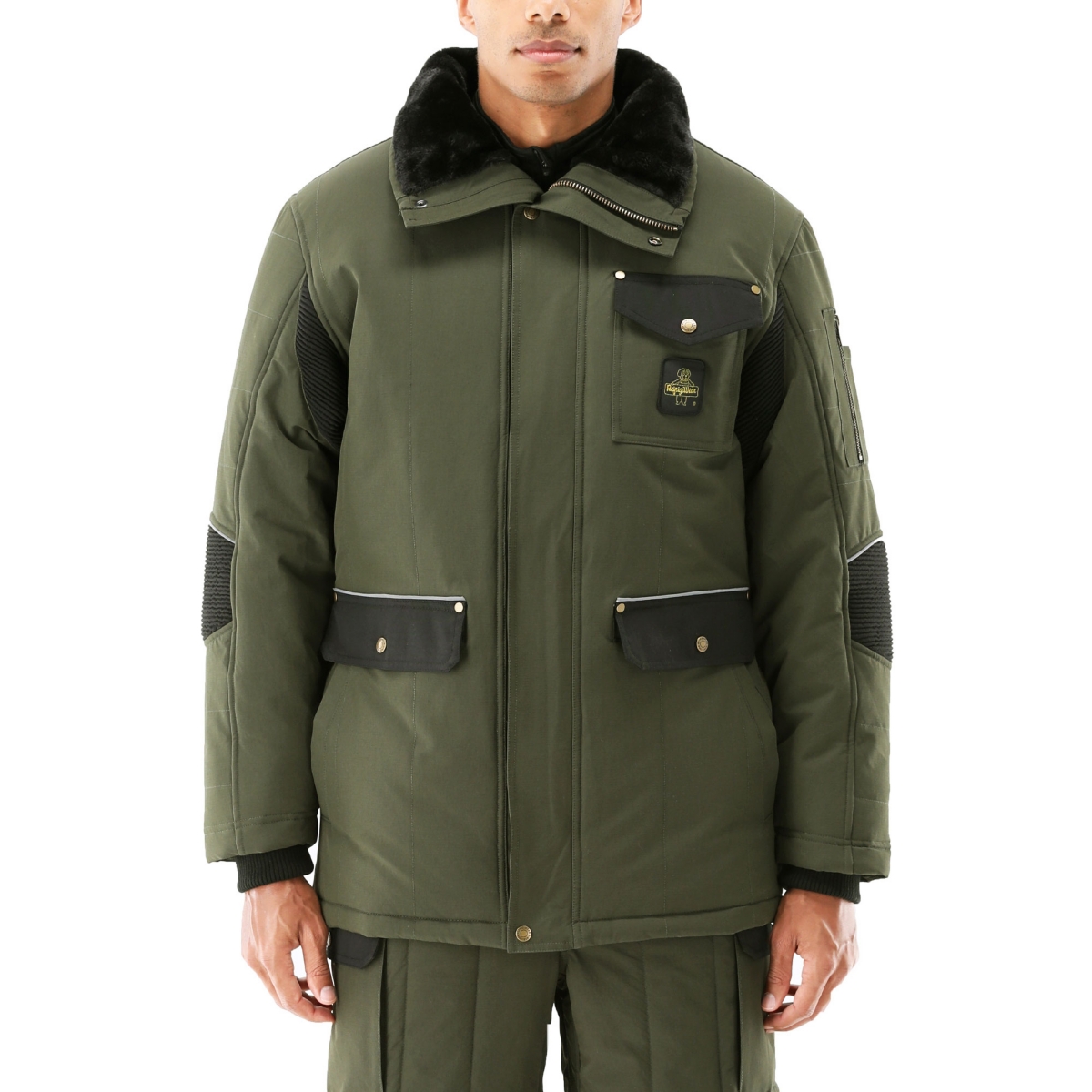 Refrigiwear Big & Tall 54 Gold Insulated Jacket In Green
