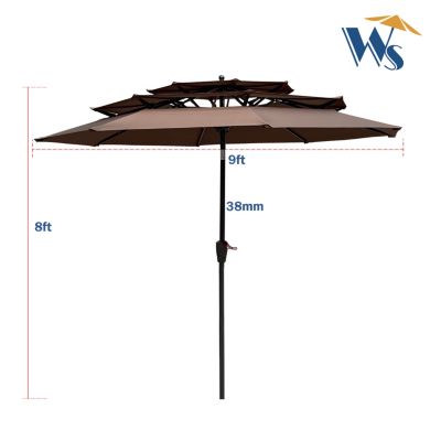 Streamdale 9FT Tilting Umbrella with Wind Vents