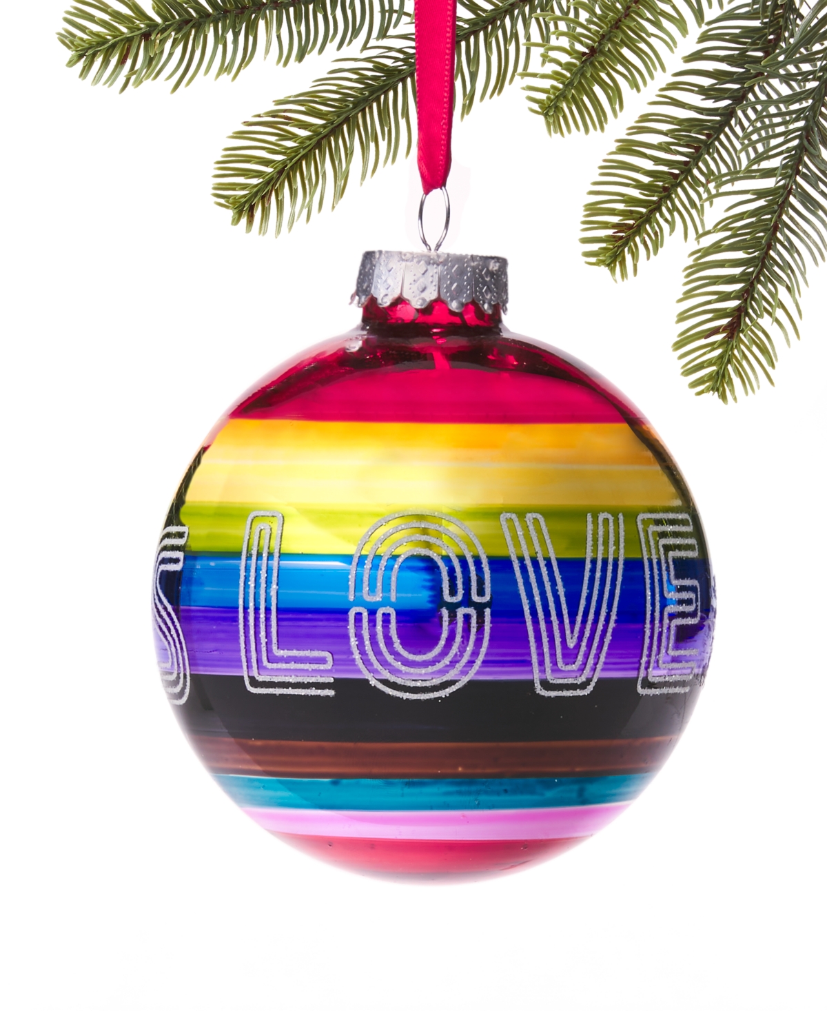 Holiday Lane Love Is Love Rainbow Ball Ornament, Exclusively At Macy's In No Color