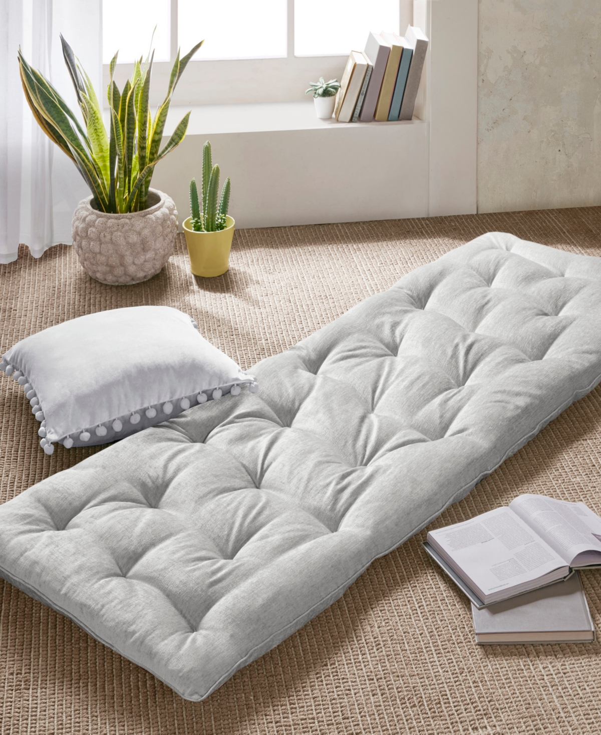 Intelligent Design Edelia Poly Chenille Lounge Floor Pillow Cushion, 27 