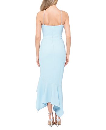 Women's Handkerchief-Hem Halter Midi Dress
