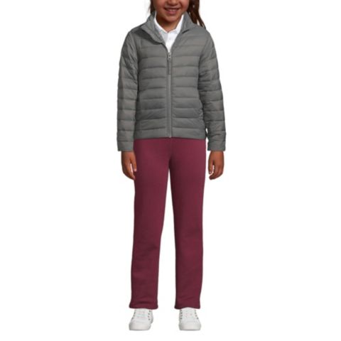 Куртка Lands' End School Uniform Kids ThermoPlume для девочек, цвет: Серый