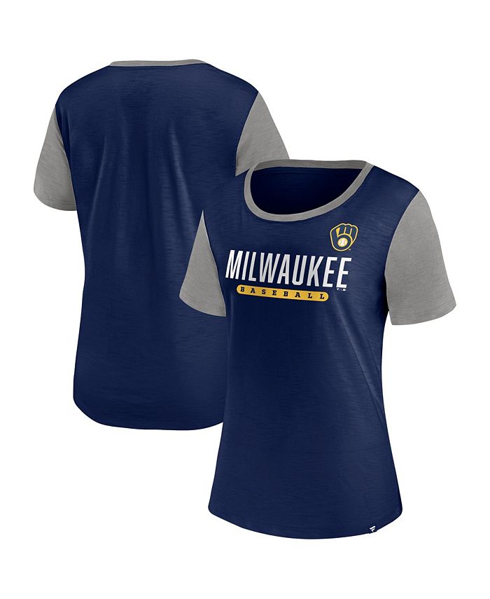 Women's Fanatics Branded White Milwaukee Brewers Play Calling