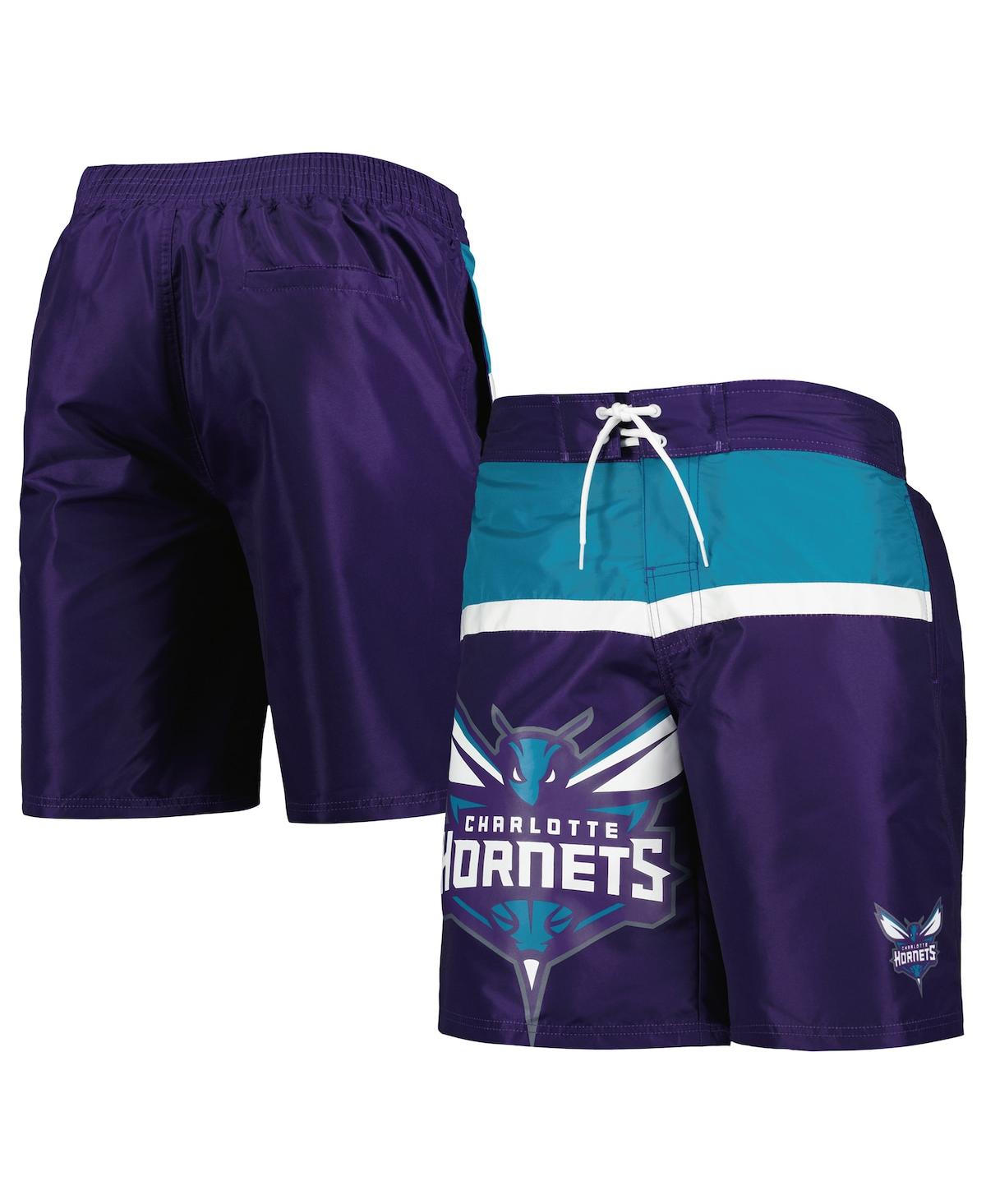 Shop G-iii Sports By Carl Banks Men's  Purple Charlotte Hornets Sea Wind Swim Trunks