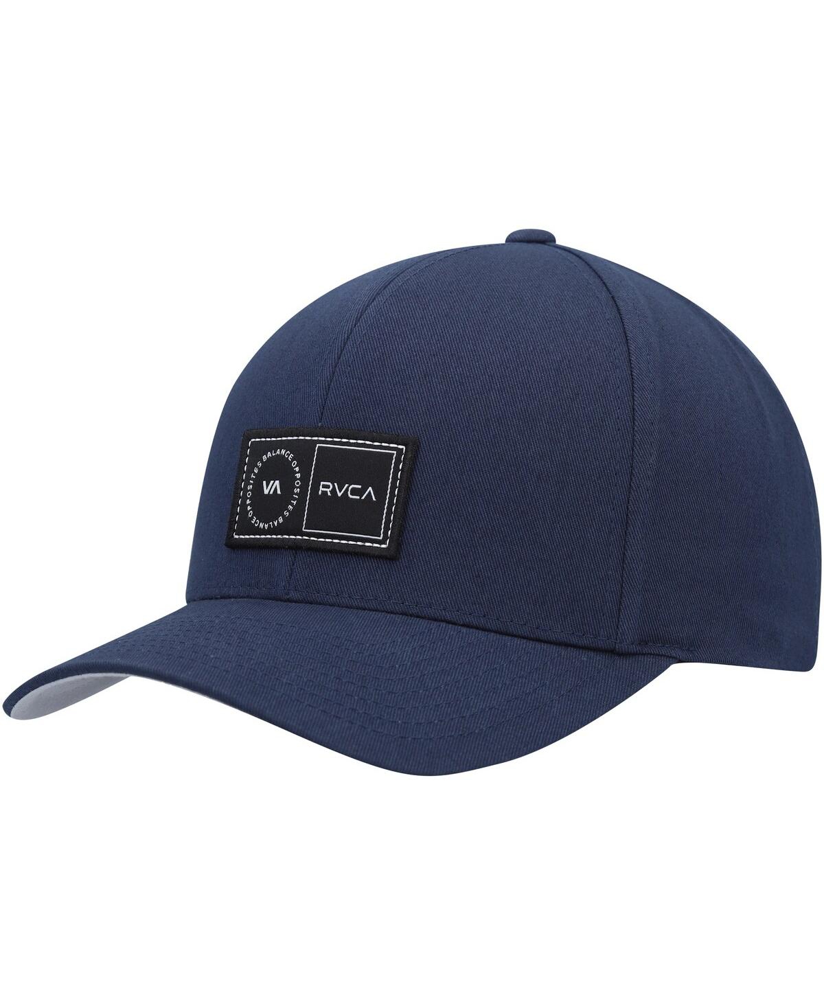 Shop Rvca Men's  Navy Platform Snapback Hat