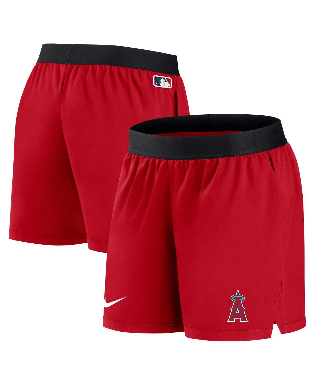 Shop Nike Women's  Red Los Angeles Angels Authentic Collection Team Performance Shorts