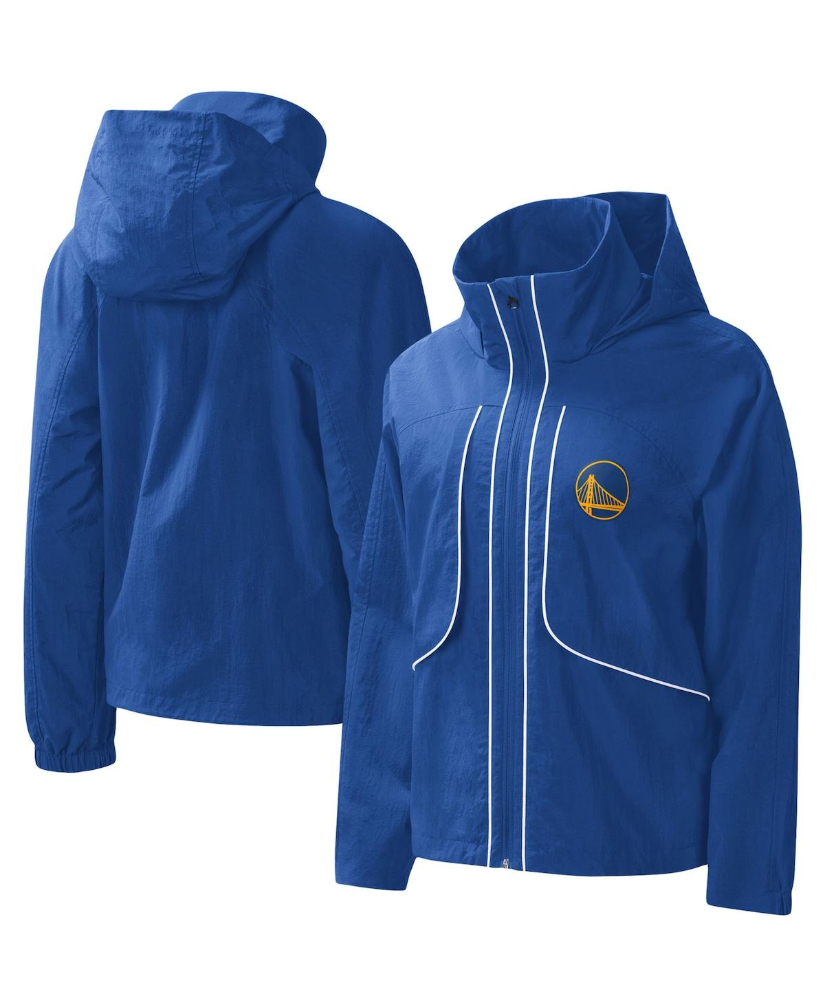 Shop G-iii 4her By Carl Banks Women's  Royal Golden State Warriors Last Shot Full-zip Hoodie Jacket