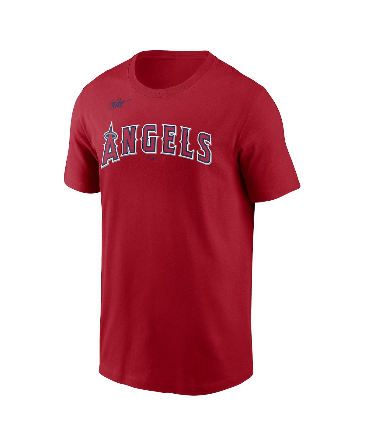 Shop Nike Men's  Bo Jackson Red California Angels Cooperstown Collection Name And Number T-shirt