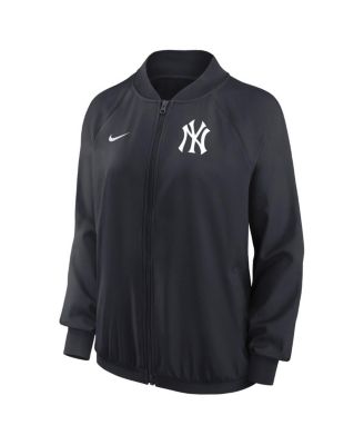 Women's Navy New York Yankees Authentic Collection Team Raglan Performance Full-Zip Jacket