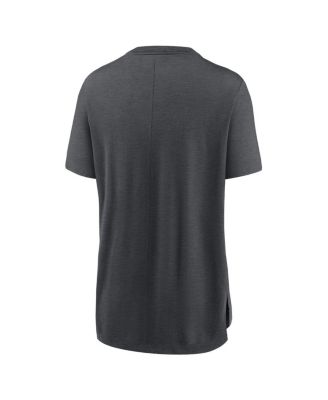 Women's Heather Charcoal Seattle Mariners Authentic Collection Early Work Tri-Blend T-shirt