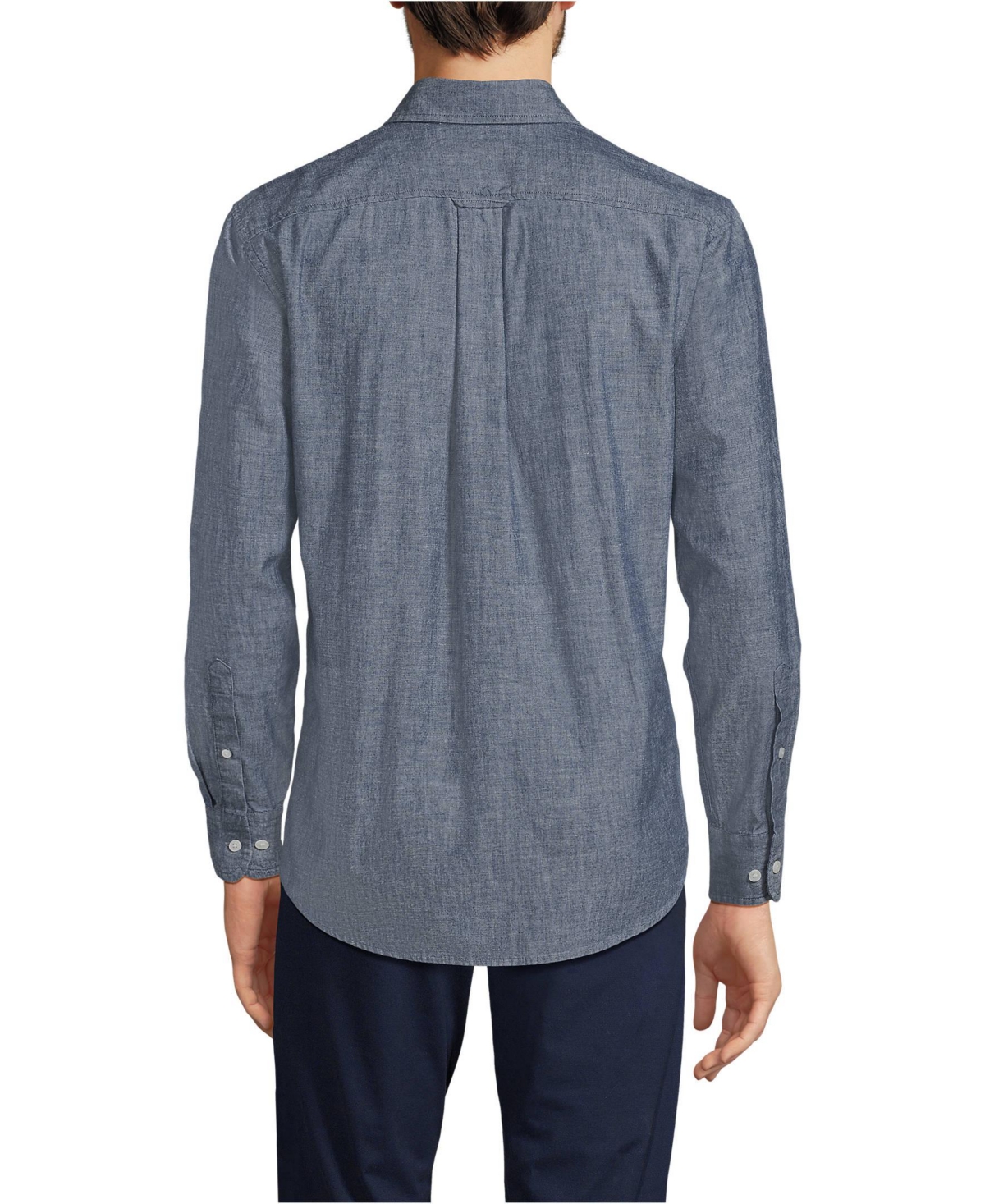 Lands' End Big & Tall Sleeve Chambray Shirt