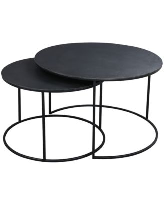 Declan Round Nesting Coffee Table - Macy's