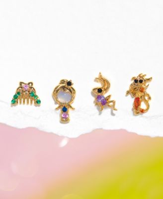 Crystal Multi-Color Disney Princess Mulan Stud Earring Set