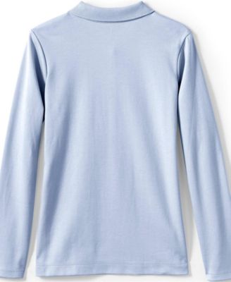 Girls Long Sleeve Feminine Fit Interlock Polo Shirt