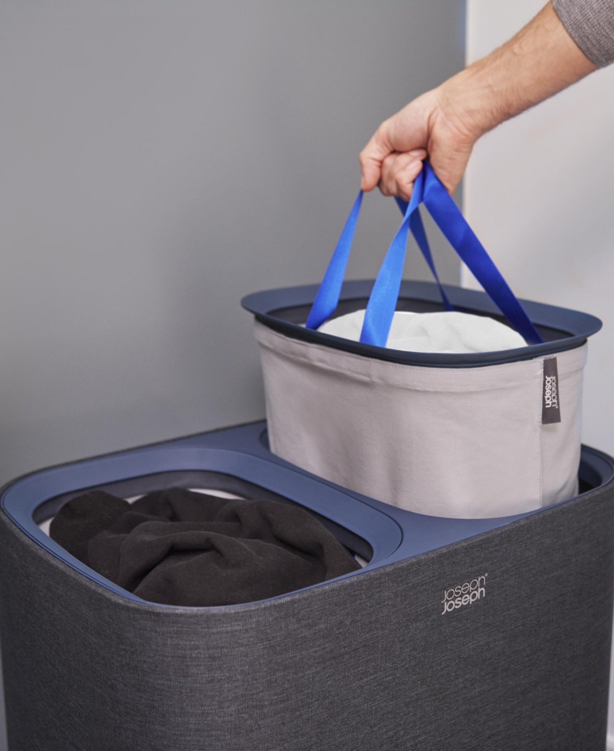 Joseph Joseph Tota 60-Litre Laundry Separation Basket - Grey