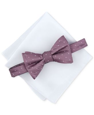 Alfani - Men's Utopia Dot-Print Bow Tie & Pocket Square Set