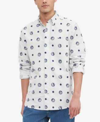 Tommy Hilfiger - Men's Stripe Monogram Mickey Mouse TH Flex Shirt