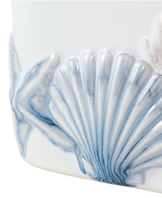 Abstract Coastal Seashells & Coral Ceramic Tissue Box Cover