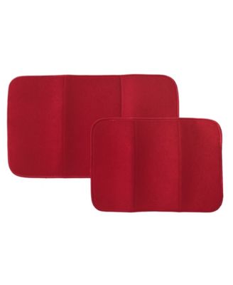 Microfiber Dish Drying Mat Reverses to Mesh, Set of 2