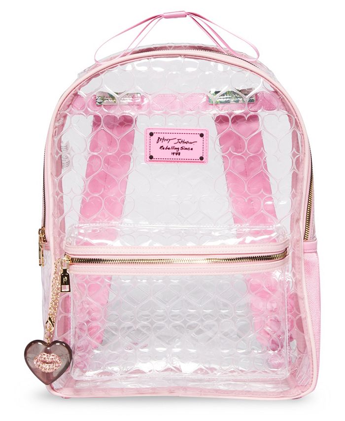 Betsey Johnson Clear Backpack with Pouch - Macy's