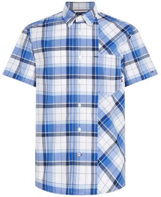 Tommy Hilfiger - Men's Big Check Print TH Flex Short-Sleeve Button-Down Shirt