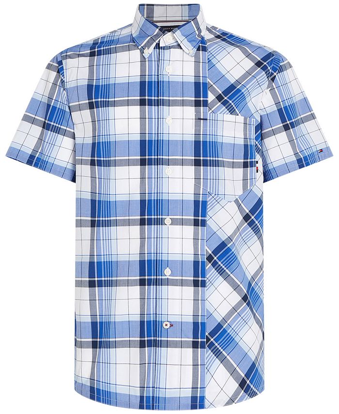 Men's Big Check Print TH Flex Short-Sleeve Button-Down Shirt