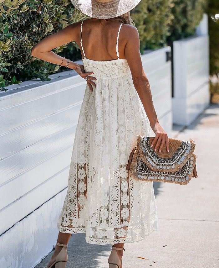 CUPSHE Women's Ariya Vneck Lace Up Slip Dress & Reviews Dresses