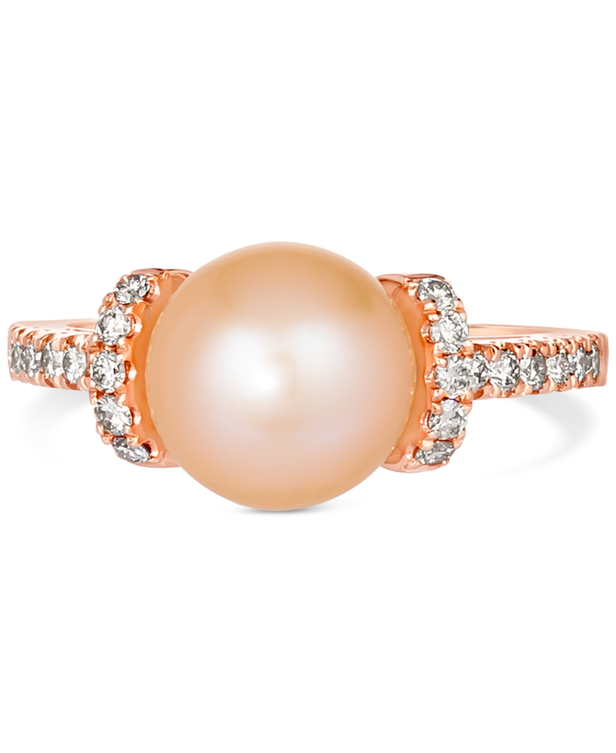 Le Vian Strawberry Pearl (9mm) & Nude Diamond (1/3 ct. t.w.) Ring in 14k Rose Gold
