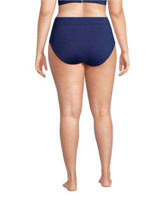 Plus Size Tummy Control High Waisted Bikini Swim Bottoms
