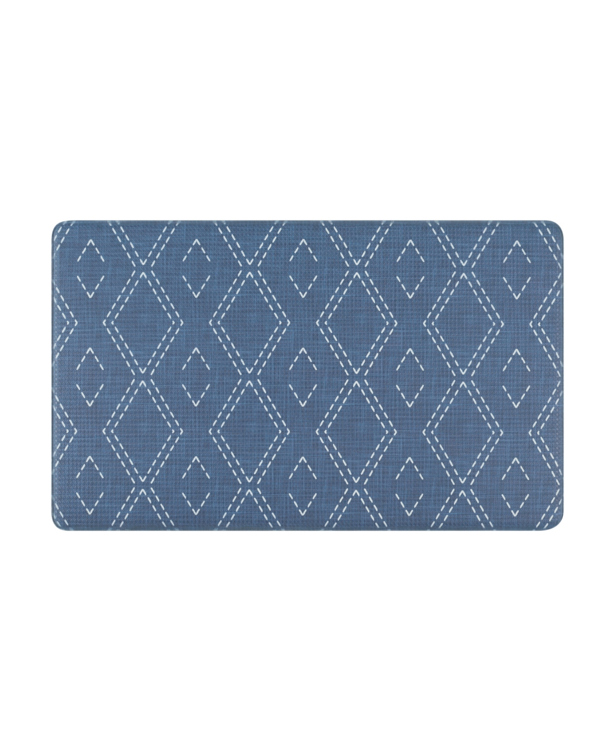 Lucky Brand San Luis Printed Anti-fatigue And Skid-resistant Wellness Mat, 18" X 30" In Blue