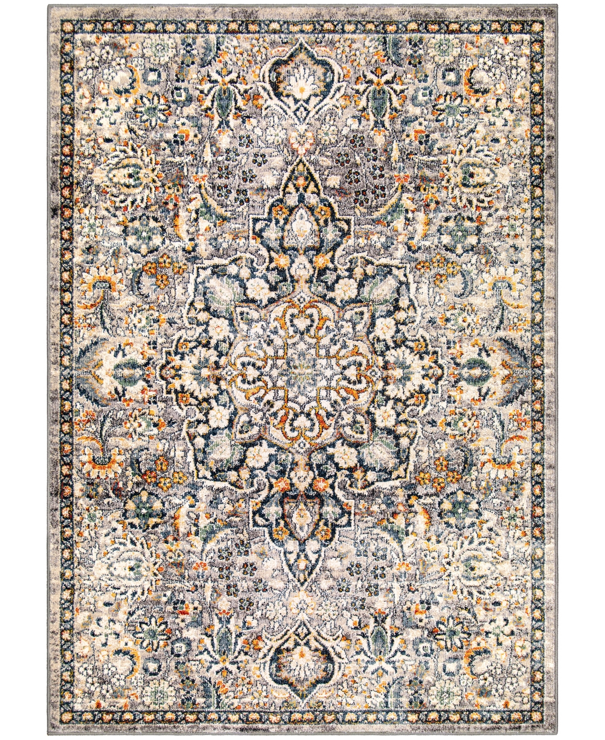 Orian Imperial Faremen Distressed 7'10in x 10'10in Area Rug - Gray