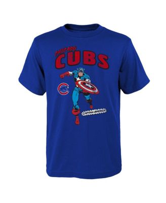 Chicago Cubs Youth Distressed Team Logo T-Shirt - Royal Blue