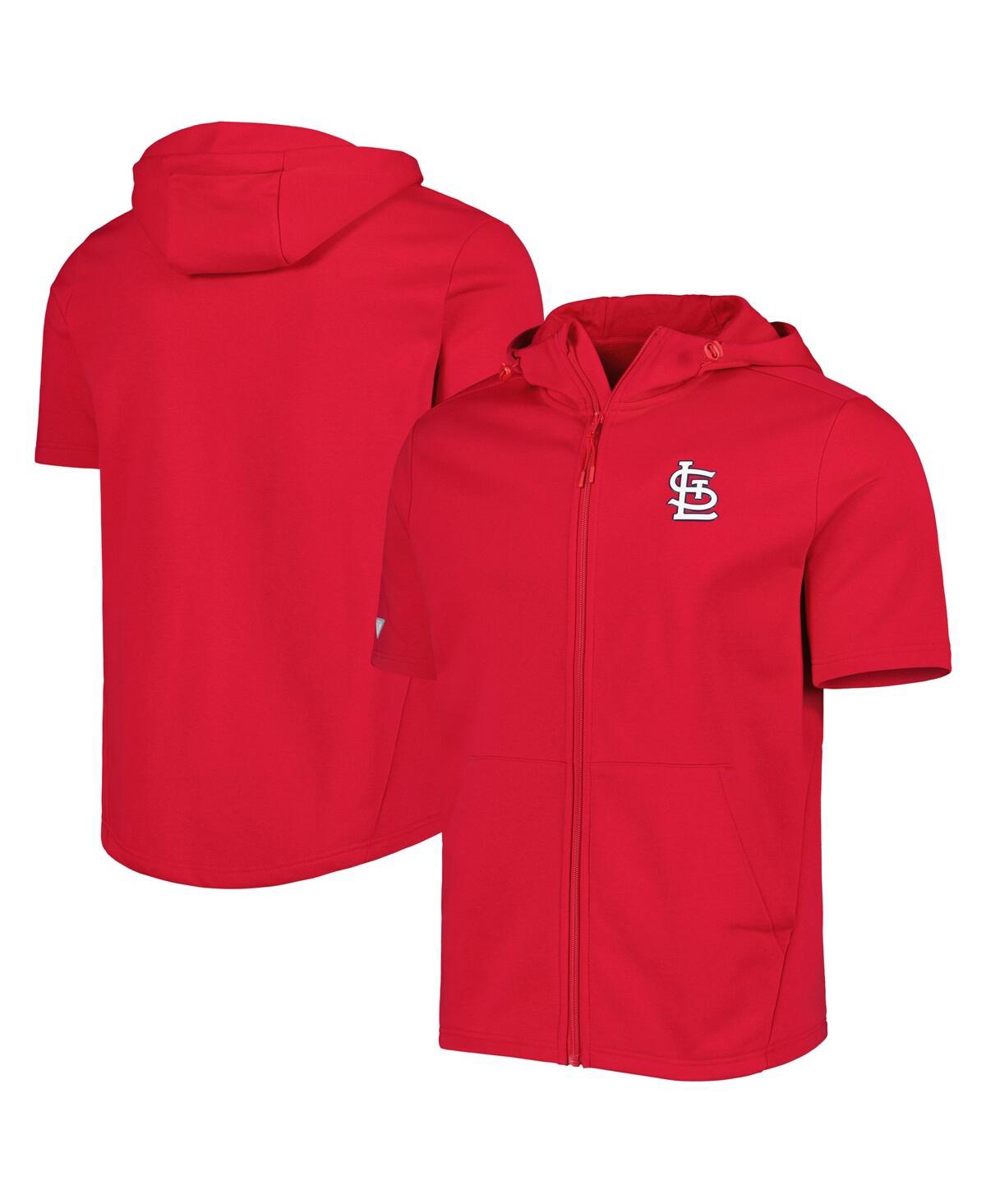 Men's LevelWear Red St. Louis Cardinals Recruit Full-Zip Short Sleeve Hoodie - Red