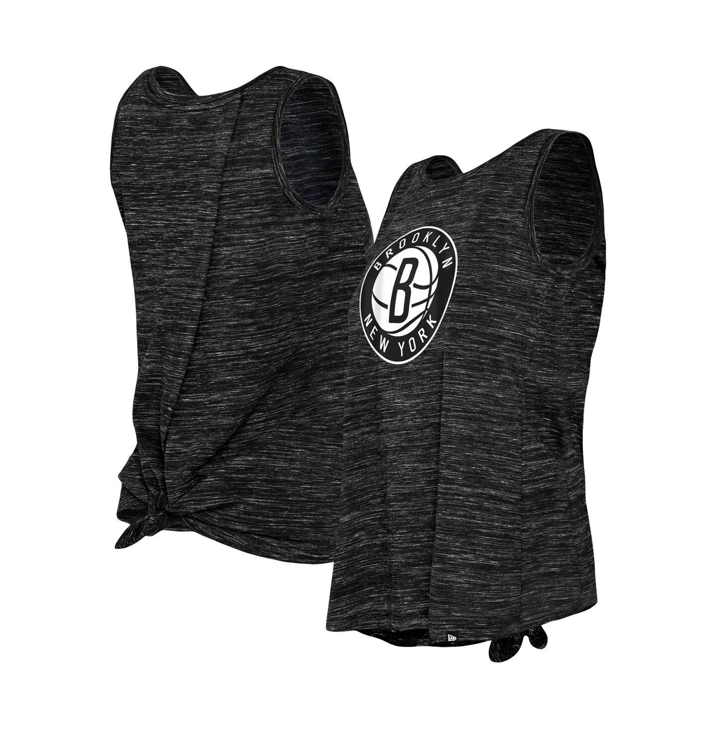 Женский топ New Era Black Brooklyn Nets Space Dye Active — фото 2