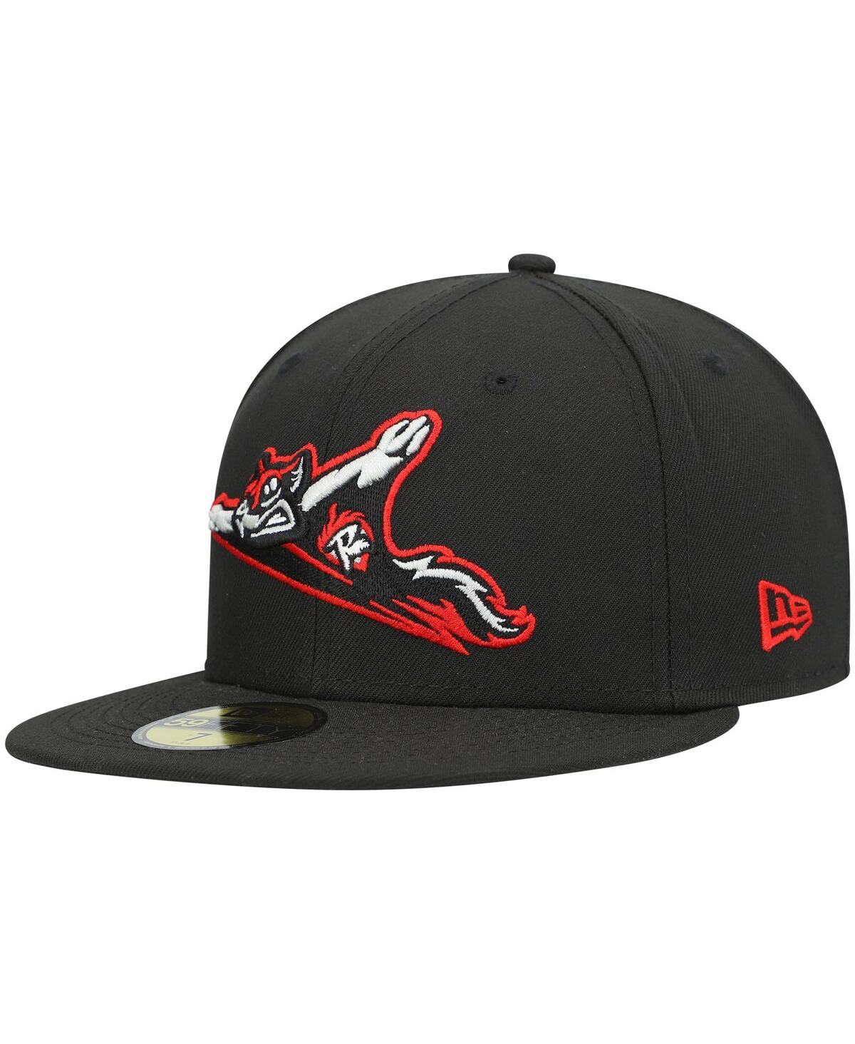 Men's New EraRichmond Flying Squirrels Authentic Collection Team Home 59FIFTY Fitted Hat - Black